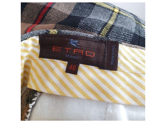 Etro Tartan Wool Pants Multiple colors - view 9