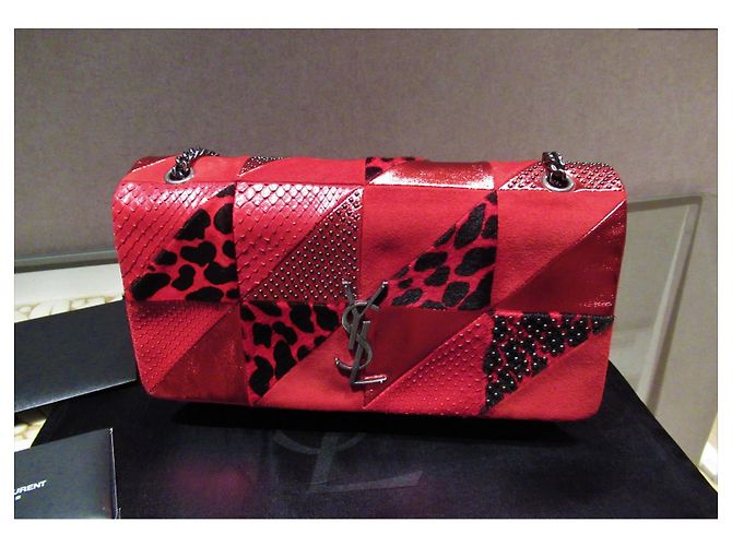 Borsa Mix & Match di Saint Laurent Jamie rossa e nera Rosso - vista 2