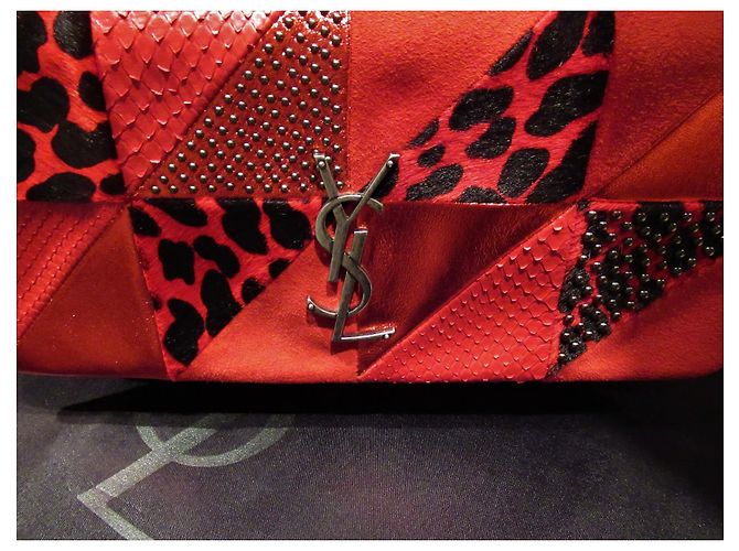 Borsa Mix & Match di Saint Laurent Jamie rossa e nera Rosso - vista 4