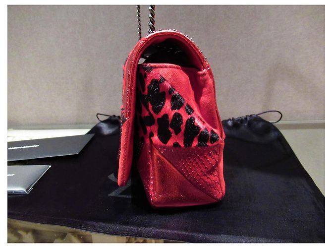 Borsa Mix & Match di Saint Laurent Jamie rossa e nera Rosso - vista 5