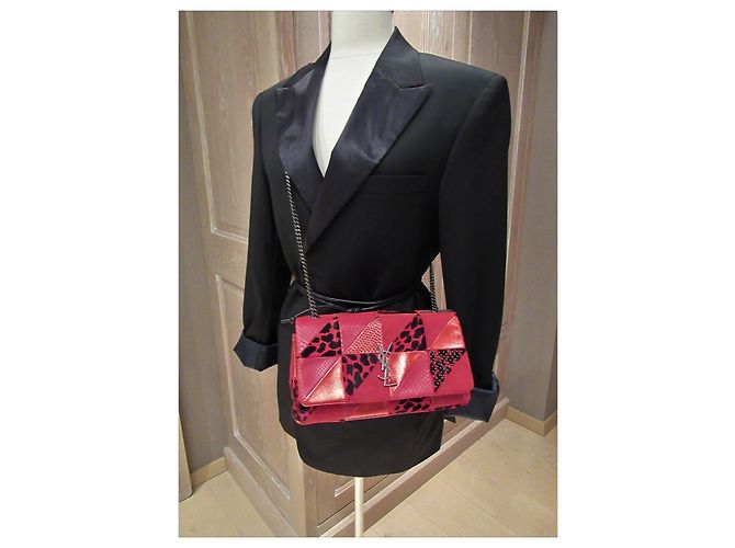 Borsa Mix & Match di Saint Laurent Jamie rossa e nera Rosso - vista 9