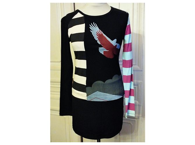 Autre Marque SMASH TOP PULLOVER TWO EAGLES BAYADERE BIFACE TL 38 / 40 Multicor - vista 3
