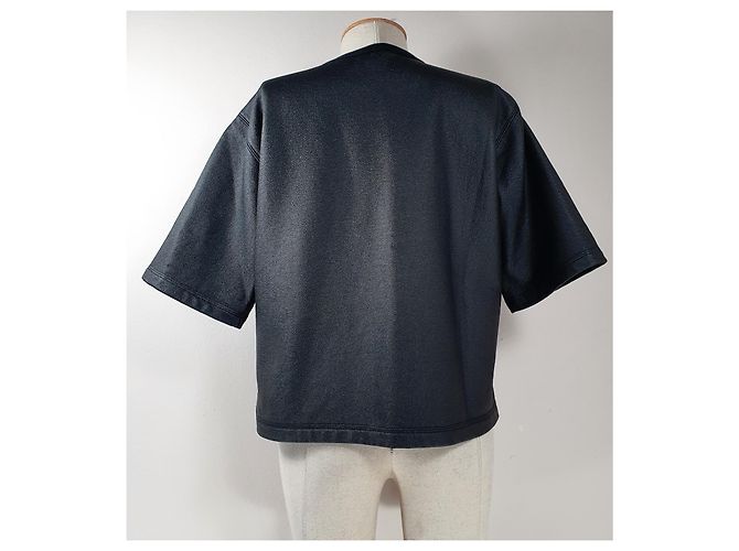 Damir Doma Schwarzes Top aus Baumwolle und Polyurethan - Ansicht 5