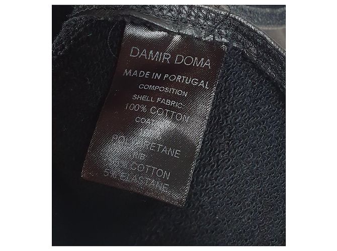 Damir Doma Schwarzes Top aus Baumwolle und Polyurethan - Ansicht 7