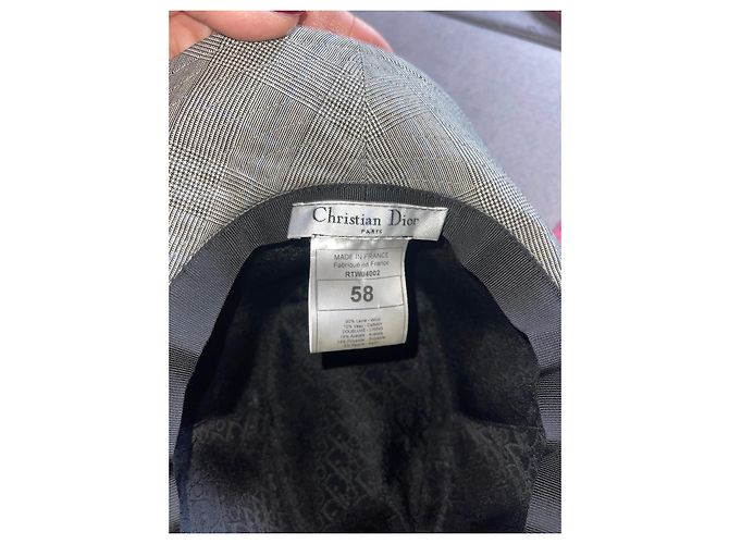 Christian Dior Cappello Principe di Galles Dior Grigio antracite - vista 3