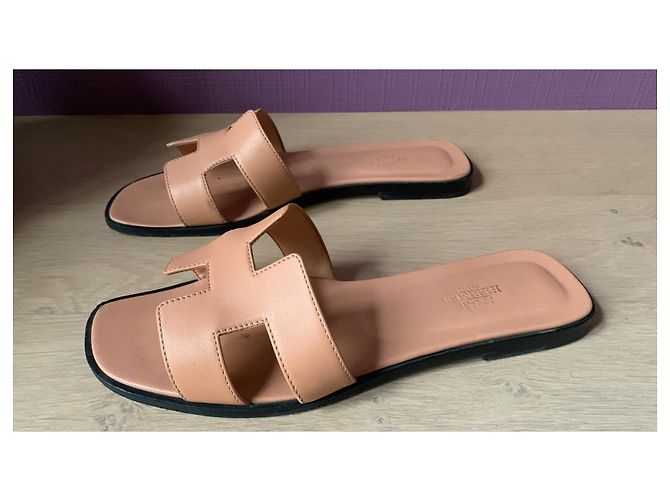 Mule Oran Hermès rosa alba 38 - vista 2