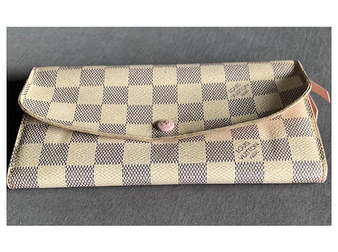 Cartera Louis Vuitton Emilie Damier Azur Rosa - vista 2