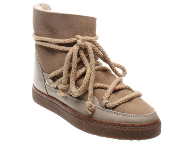 Stivaletti Inuikii Beige in Scamosciato e Pelle 39 - vista 2