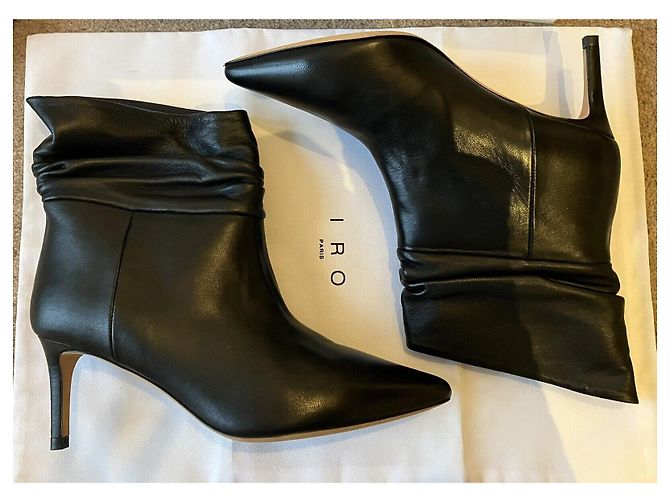 Botines Iro de cuero negro Talla 40 - vista 7