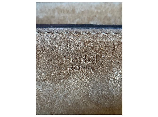 Borsa a tracolla Fendi Touch in pelle sabbia Marrone chiaro - vista 7