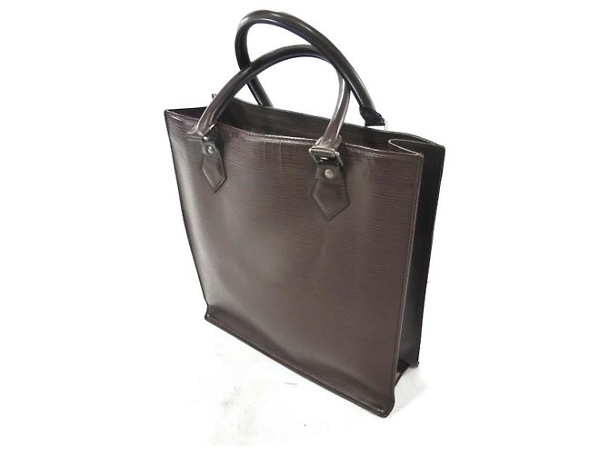 Louis Vuitton Borsa piatta in pelle Epi Moka Marrone scuro - vista 15