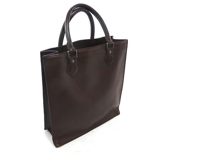 Louis Vuitton Borsa piatta in pelle Epi Moka Marrone scuro - vista 16