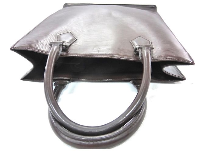 Louis Vuitton Borsa piatta in pelle Epi Moka Marrone scuro - vista 17