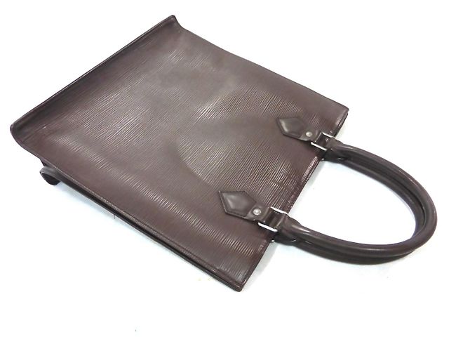 Louis Vuitton Borsa piatta in pelle Epi Moka Marrone scuro - vista 3