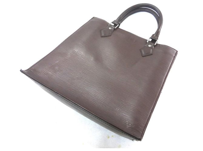 Louis Vuitton Borsa piatta in pelle Epi Moka Marrone scuro - vista 4