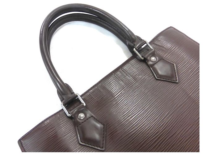 Louis Vuitton Borsa piatta in pelle Epi Moka Marrone scuro - vista 7