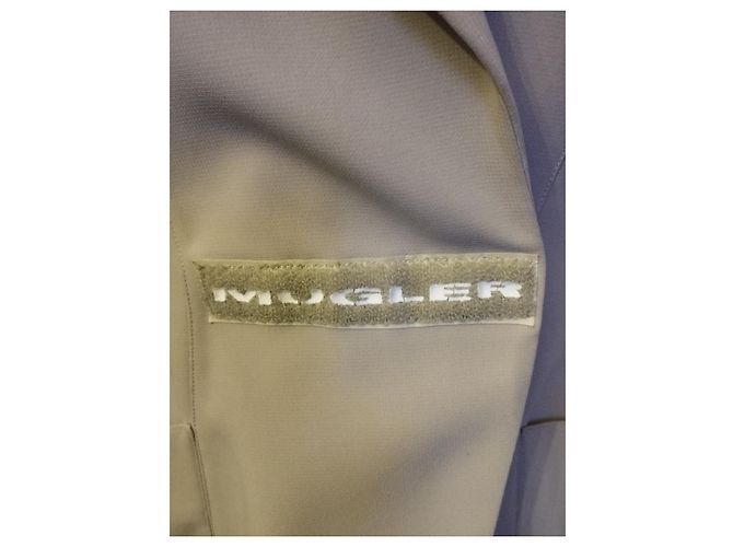 Thierry Mugler MUGLER JACKET SOFT CREPE CROSSOVER GRAPHIC SIGNED T 38/40 Beige - view 5