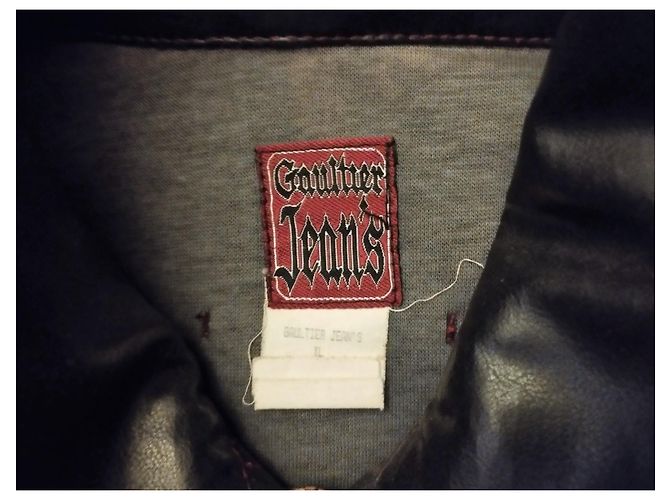 Jean Paul Gaultier GAULTIER JEAN PAUL JACKE JACKE PVC MARTINGALE ROTE NÄHTE S XL ODER T 46 Schwarz - Ansicht 5