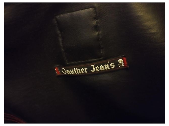 Jean Paul Gaultier GAULTIER JEAN PAUL JACKE JACKE PVC MARTINGALE ROTE NÄHTE S XL ODER T 46 Schwarz - Ansicht 6