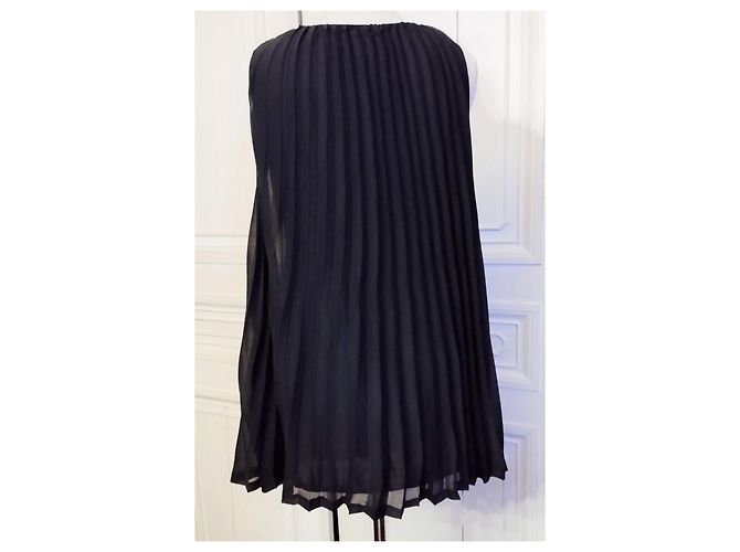 Yumi Kim YUMI TUNIKAKLEID KLEID RELIEF ROSETTEN Plissierte RÜCKENVERSCHLÜSSE S M/L ODER S 42 Schwarz - Ansicht 2