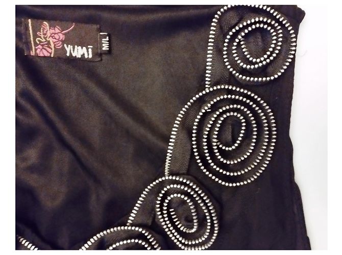 Yumi Kim YUMI TUNIKAKLEID KLEID RELIEF ROSETTEN Plissierte RÜCKENVERSCHLÜSSE S M/L ODER S 42 Schwarz - Ansicht 4