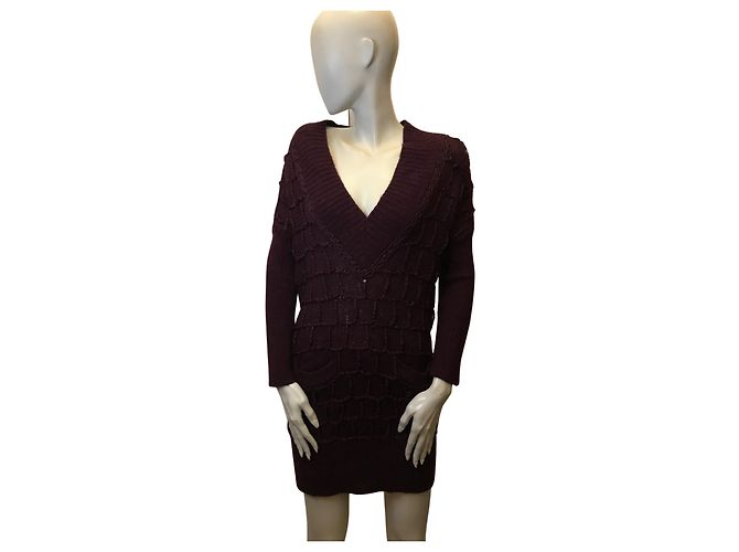 Catherine Malandrino Pulloverkleid aus Alpaka Dunkelviolett - Ansicht 5