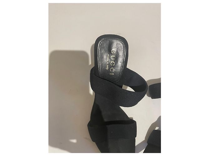 Mule Gucci in pelle nera 38.5 Nero - vista 2
