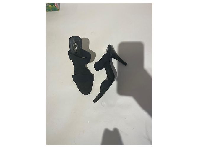Mule Gucci in pelle nera 38.5 Nero - vista 3