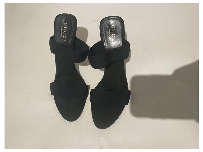 Mule Gucci in pelle nera 38.5 Nero - vista 5