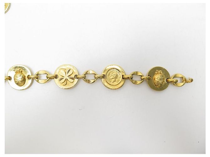 Medaillon CINTURA CHANEL COLLANA CATENA MEDAGLIONI TRIFOGLIO COCCINELLA COCO T80 cintura D'oro - vista 3