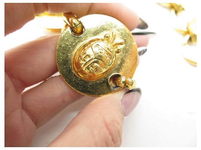 Medaillon CINTURA CHANEL COLLANA CATENA MEDAGLIONI TRIFOGLIO COCCINELLA COCO T80 cintura D'oro - vista 5