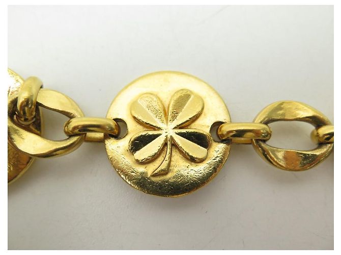 Medaillon CINTURA CHANEL COLLANA CATENA MEDAGLIONI TRIFOGLIO COCCINELLA COCO T80 cintura D'oro - vista 7