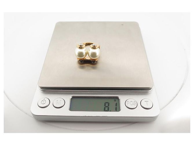 ANELLO LOUIS VUITTON LV SPEEDY PERLE M68070 T56 ANELLO DORATO IN OTTONE E PERLA D'oro - vista 9