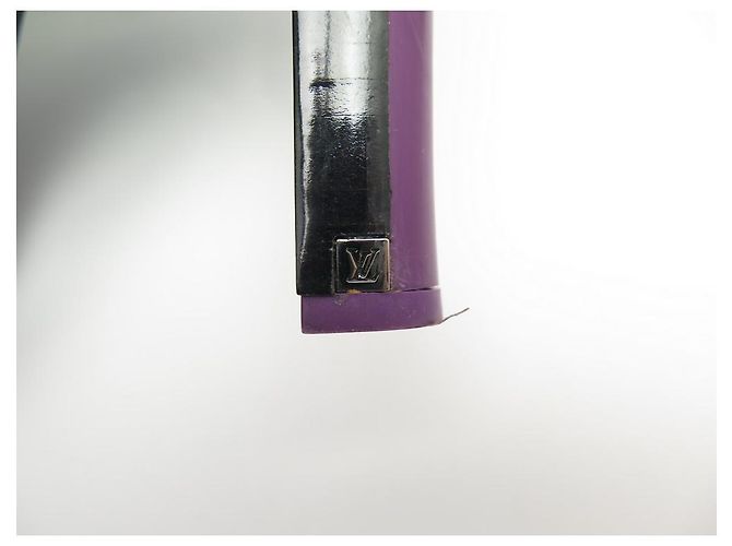LOUIS VUITTON SCARPE PORTATE POMPE TACCO VIOLA 39 Décolleté in pelle Nero - vista 4