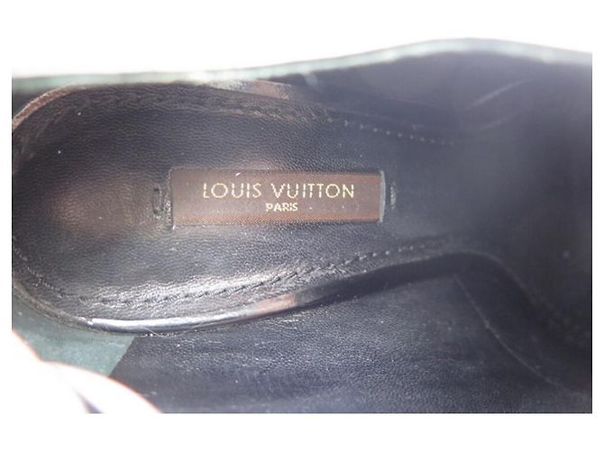 LOUIS VUITTON SCARPE PORTATE POMPE TACCO VIOLA 39 Décolleté in pelle Nero - vista 5