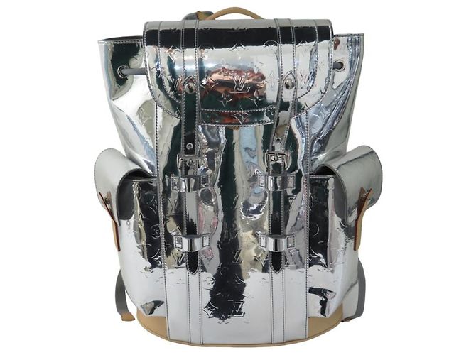 NEW LOUIS VUITTON CHRISTOPHER MONOGRAM MIROR SILVER BACKPACK BACKPACK Silvery - view 2