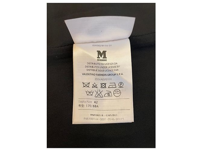 Missoni kurzes Kleid 36 schwarze und bunte Seide - Ansicht 3