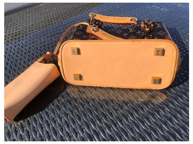Borsa tote Louis Vuitton Monogram Vinyl Ambre Cruise Marrone chiaro Marrone scuro - vista 15