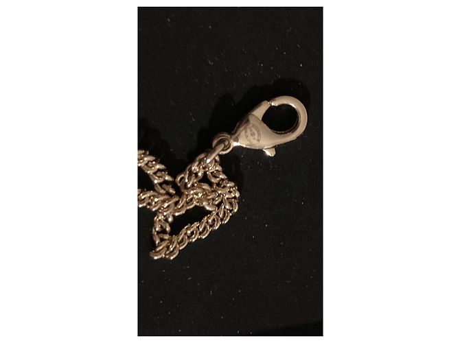 gefüttertes C-Armband CHANEL Silber Golden - Ansicht 9