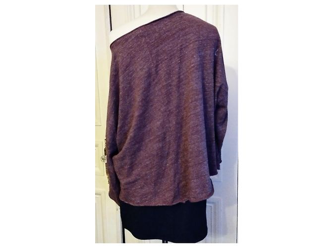 American Vintage AMERIKANISCHER VINTAGE PULLOVER BOYFRIEND TL GOLD XL Dunkelviolett - Ansicht 2