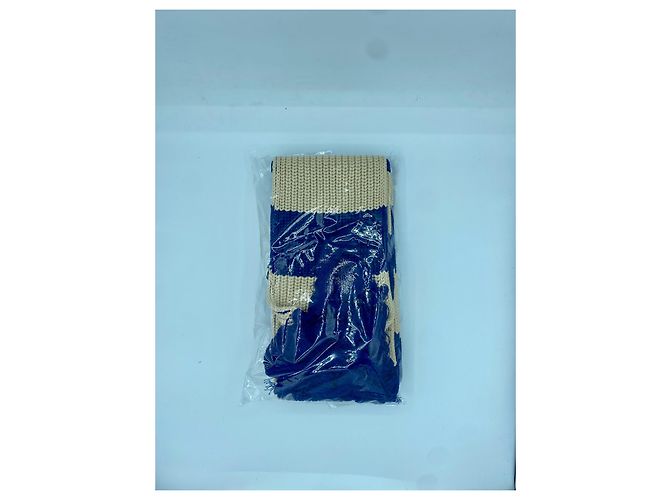 Bufanda Gucci de algodón azul y blanco - vista 7