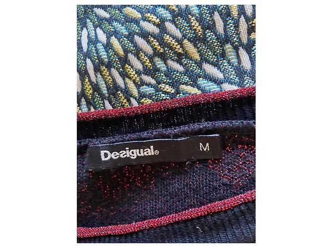Pull Desigual à Cœurs Noir et Rouge - vue 7