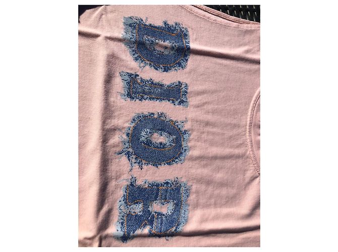 Top Christian Dior Rosa e Blu con Logo Grafico - vista 5
