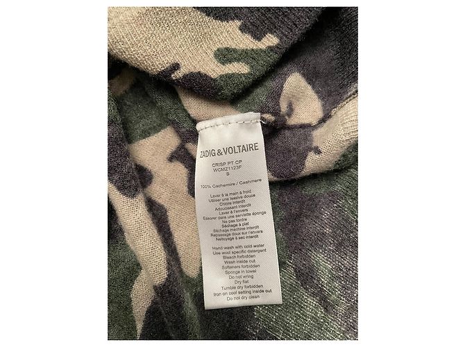 Zadig & Voltaire Pullover aus Kaschmir Camouflage Schwarz Beige Mehrfarben - Ansicht 3