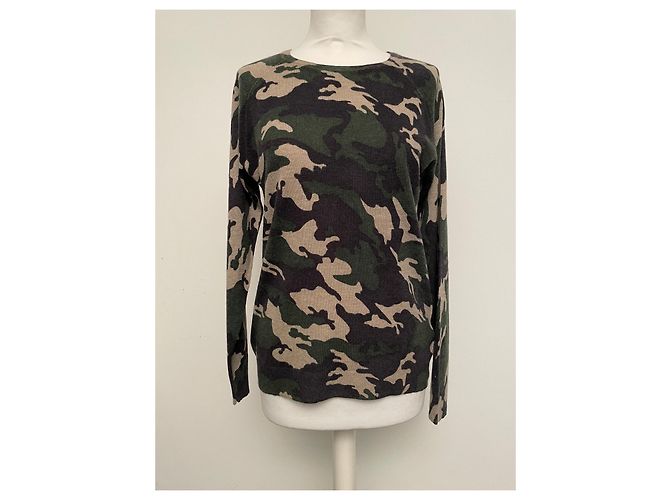 Zadig & Voltaire Pullover aus Kaschmir Camouflage Schwarz Beige Mehrfarben - Ansicht 4