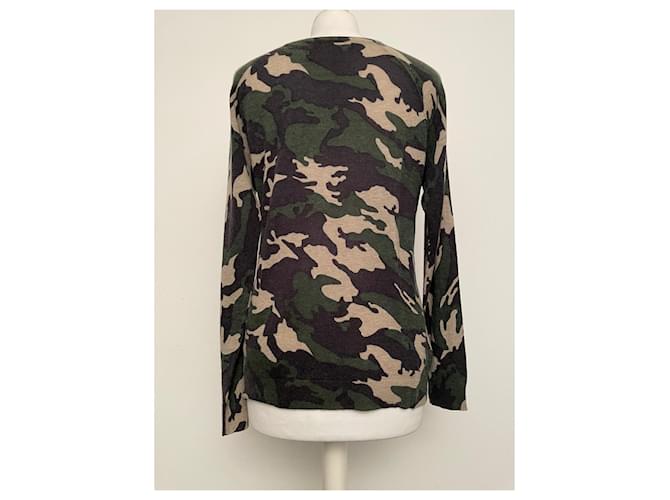 Zadig & Voltaire Pullover aus Kaschmir Camouflage Schwarz Beige Mehrfarben - Ansicht 5