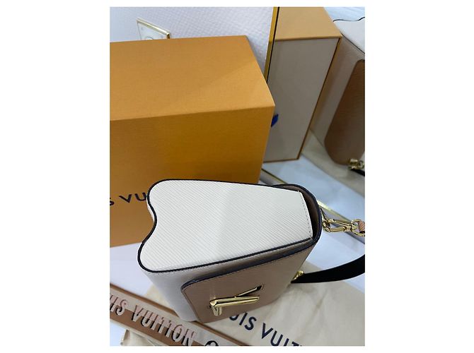 Louis Vuitton Twist MM Handtasche Leder Creme Haselnuss - Ansicht 5