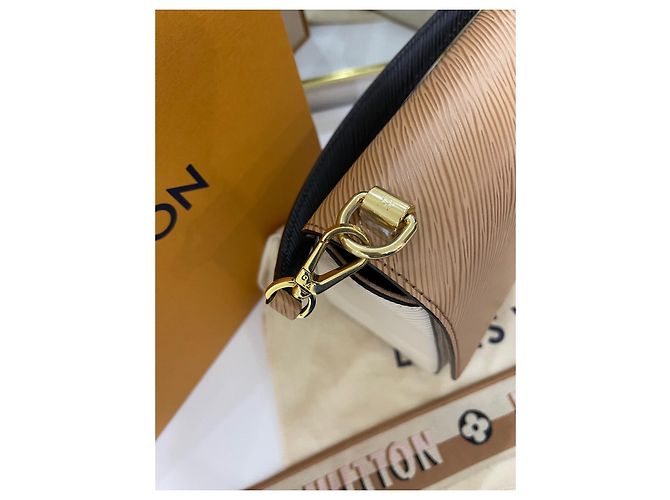 Louis Vuitton Twist MM Handtasche Leder Creme Haselnuss - Ansicht 6