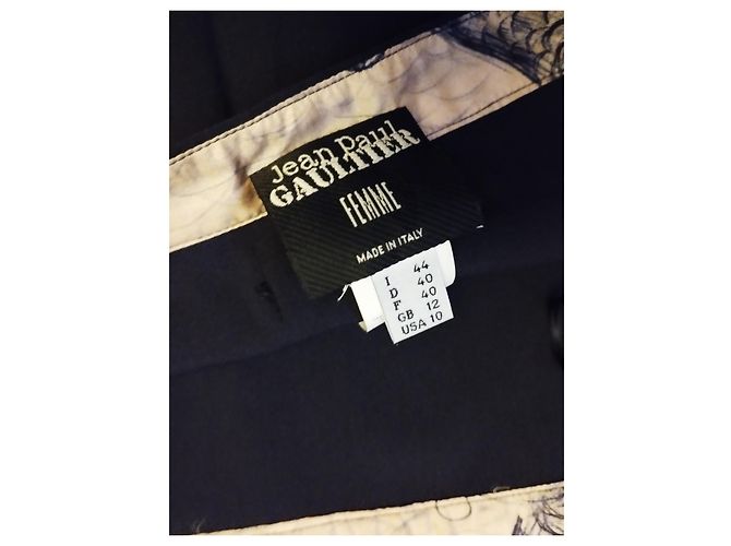 Jean Paul Gaultier FALDA GAULTIER FALDA RECTO VERSO L IMPERTINENTE 12 BOTONES T 40 Azul marino - vista 3
