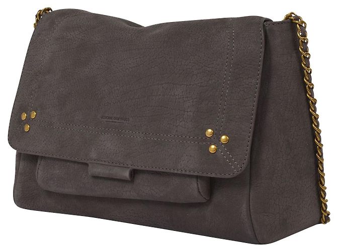 Jerome Dreyfuss Lulu Medium Schultertasche aus grauem Ziegenleder - Ansicht 2